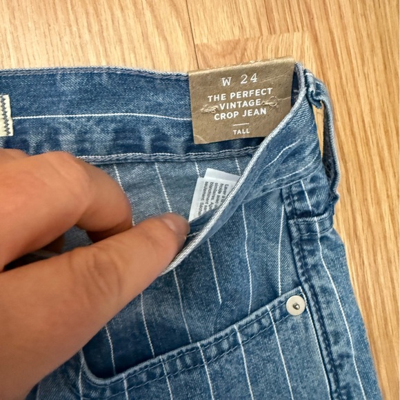 NEW Madewell The Perfect Vintage Jean: Pinstripe Edition Size 24 - Picture 8 of 9